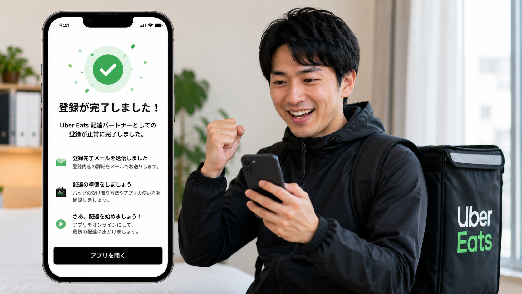 ウーバー イーツ 配達 員 登録